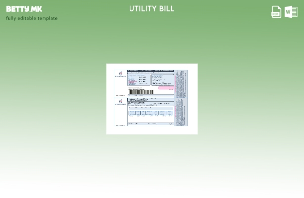 Модерен стил Молдавија Молдовагаз шаблон за комунални сметки